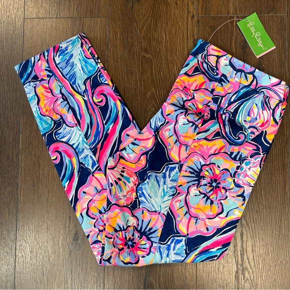 🆕 Lilly Pulitzer Kelly Skinny Ankle Pant Nauti Navy Boho Bateau SZ 10 - Picture 1 of 6